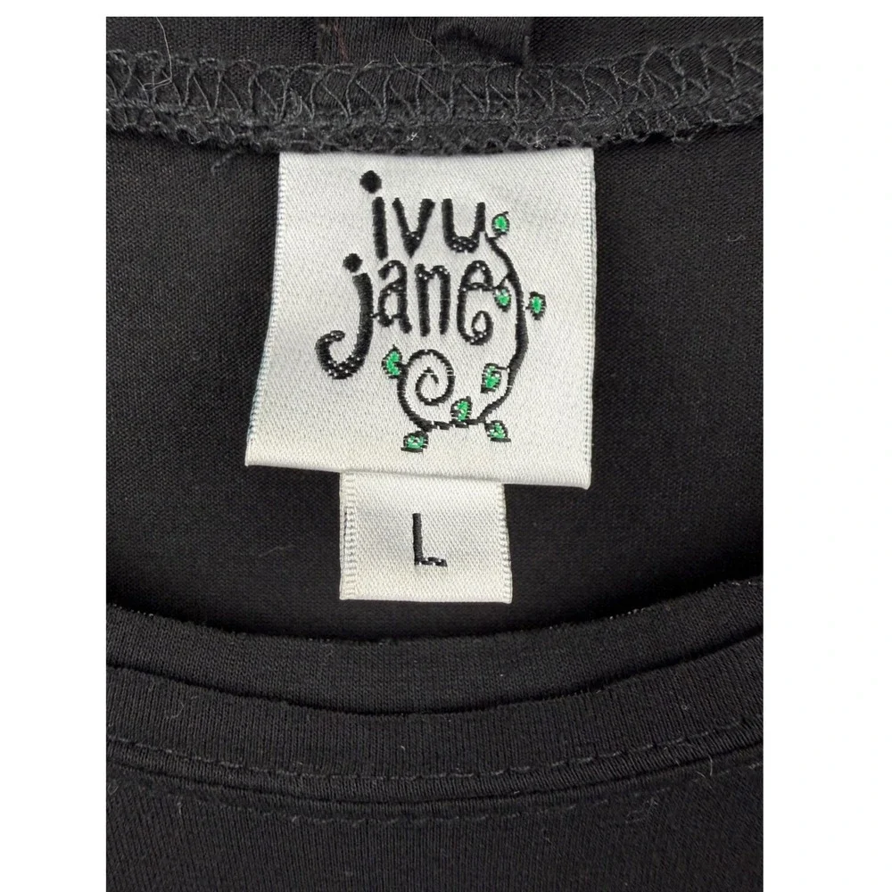 Ivy Jane Womens Brown Long Sleeve Graphic T-Shirt Heart Crown Rhinestone Large - Picture 3 of 3